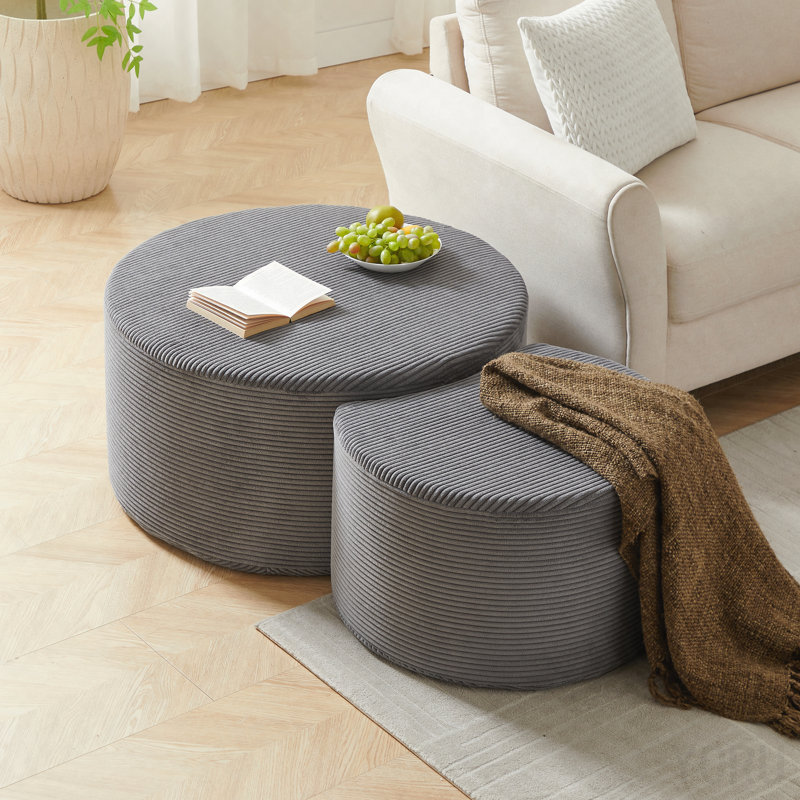 Ensemble de tables basses gigognes 2P, Gray
