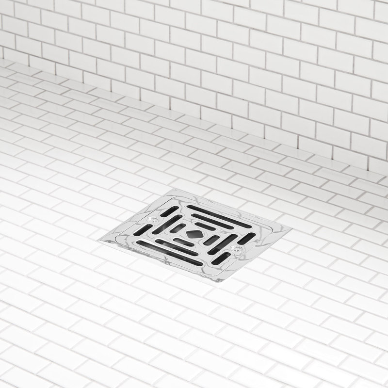 Signature Hardware Adelphi Square Shower Drain, Chrome, No