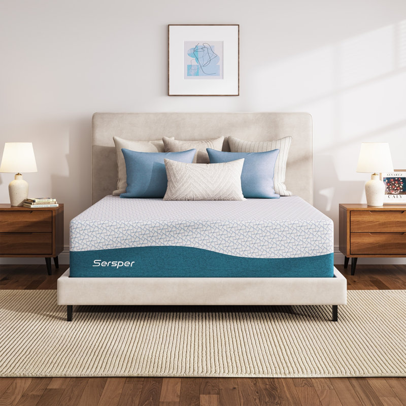 12" & 14" Medium Firm Copper Infused Gel Memory Foam Mattress, King, 14"
