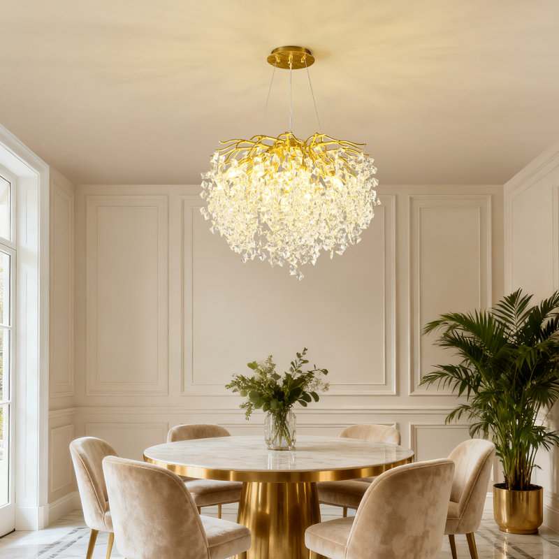 Plafonnier haut de gamme en forme de branche romantique pour salle à manger et salon