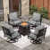 Asfand 4 - Person Outdoor Seating Group with Swivel Lounge Chairs&  Firepit Table