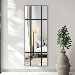 Matherly Window Pane Metal Framed Wall Mounted Mirror