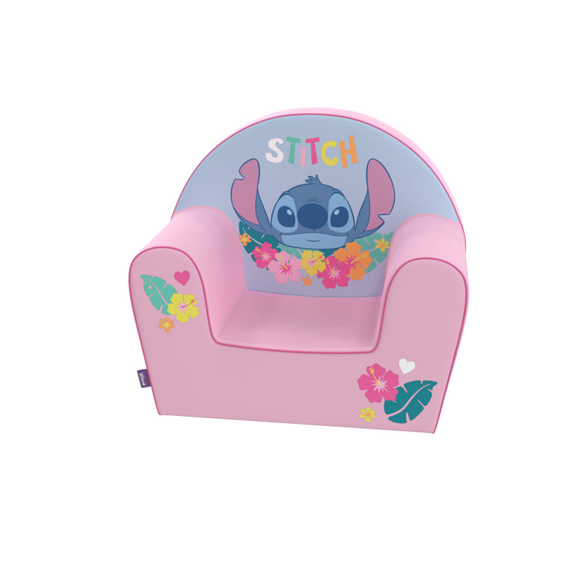 Disney Stitch Foam Armchair, Toddler Sofa Chair with Stitch Design, Soft Foam Seat, Lightweight & Comfortable