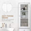 Armoire de rangement mince, armoire de salle de bain haute, tour de lin étroite avec porte en acrylique, tiroir et tablettes