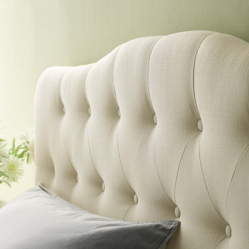 Modway Copper Grove Strathgartney Button-Tufted Upholstered Headboard, Full, Ivory
