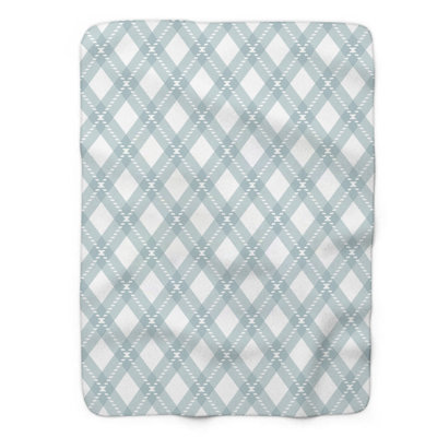 Rayures bleues - couverture Sherpa de qualité supérieure 1 pièce