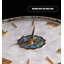 White-gold metal free-form wall clock