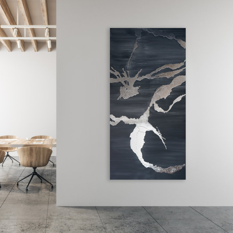 Silver Silhouette II Print by Beverly Fuller, Hand Painting