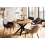 Foxdale Solid Wood Top Metal Base Dining Table