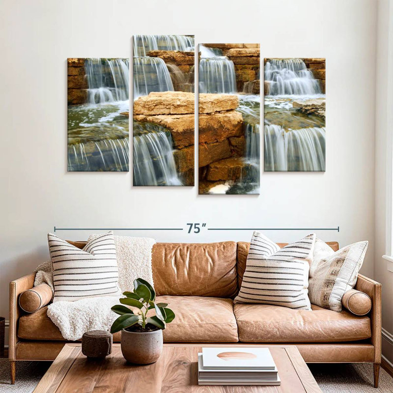 Alvord Cascading Waterfall, 42" H x 68" W