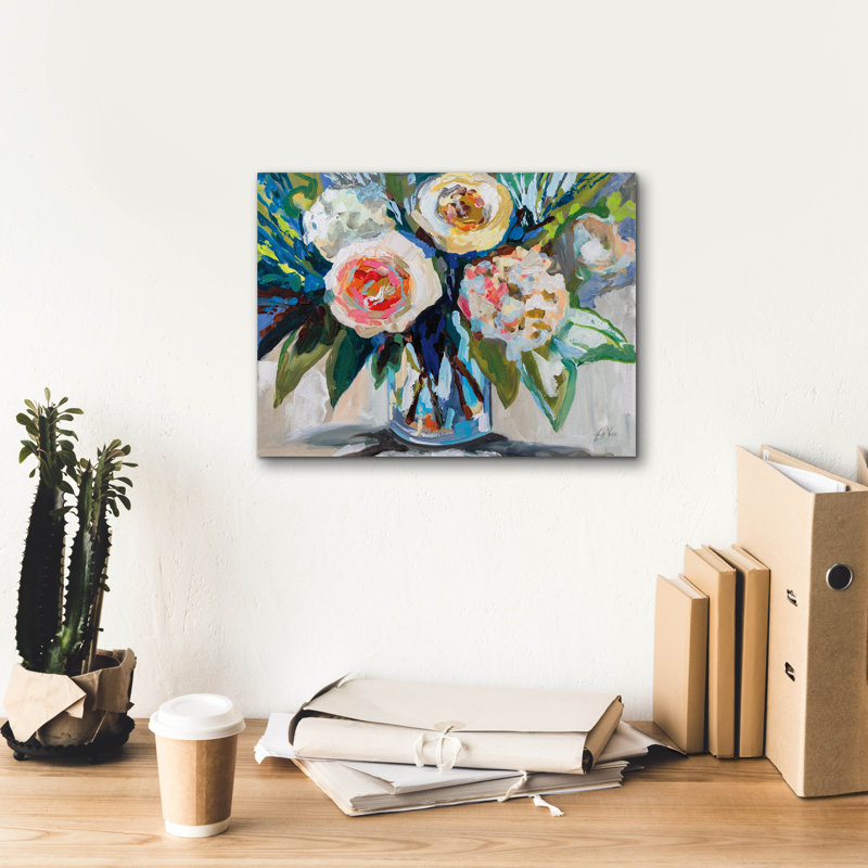 «Flourish» par Jeanette Vertentes, art mural sur toile, H 12 po x l 16 po x P 0,75 po