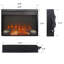 Foyer électrique encastrable 23 po, radiateur ultra-mince avec ensemble de bûches et flamme réaliste, télécommande avec minuterie, protection contre la surchauffe