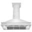 Hotte de cuisine murale en acier inoxydable satiné ZLINE de 48 po ZLINE Designer Series (8656S-48)