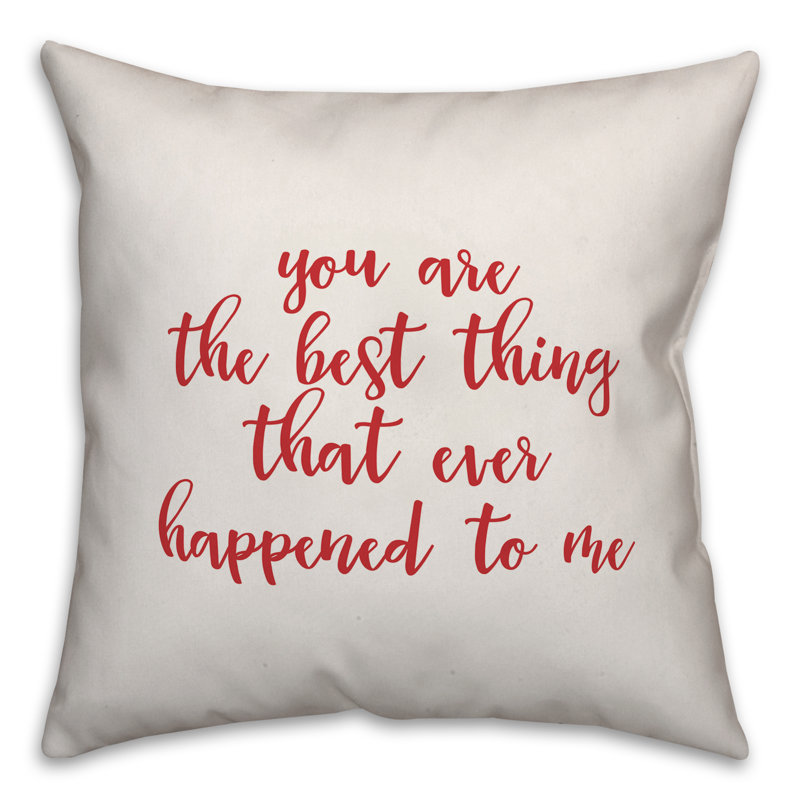  Coussin You You The Best Thing, Housse de coussin, Blanc / rouge