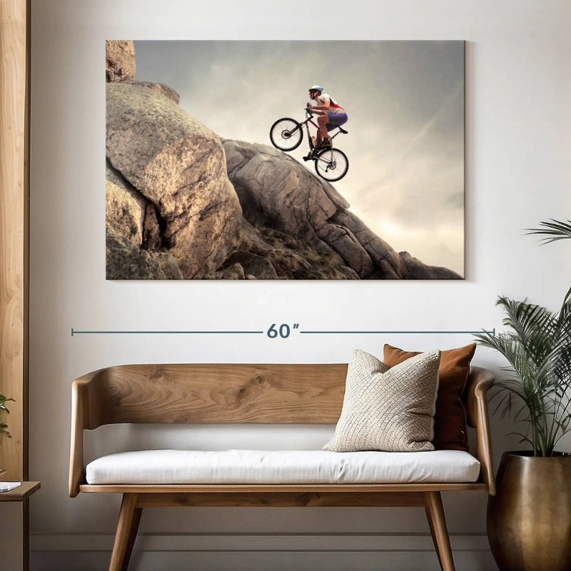 Rocky uphill cycling Sireci, H 34 po x l 51 po