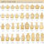 Ensemble de 36 petits vases à fleurs en verre (champagne), vases à fleurs transparents de forme variée, parfaits pour les centres de table de mariage rustiques et la décoration intérieure. Bouteilles en verre vintage.