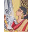 «Devotee With Goddess Durga» | Affiche de qualité supérieure sur papier | Par Yamini Pahwa