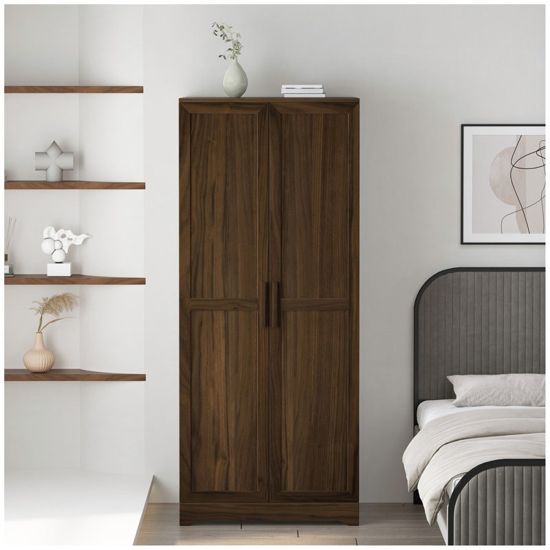 DELANEY     2-DOOR WARDROBE, Walnut