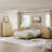 Natural Oak & Rattan 5-Drawer Cabinet – 45” Tall  Chic Organizer for Bedroom. Lounge. or Hallway