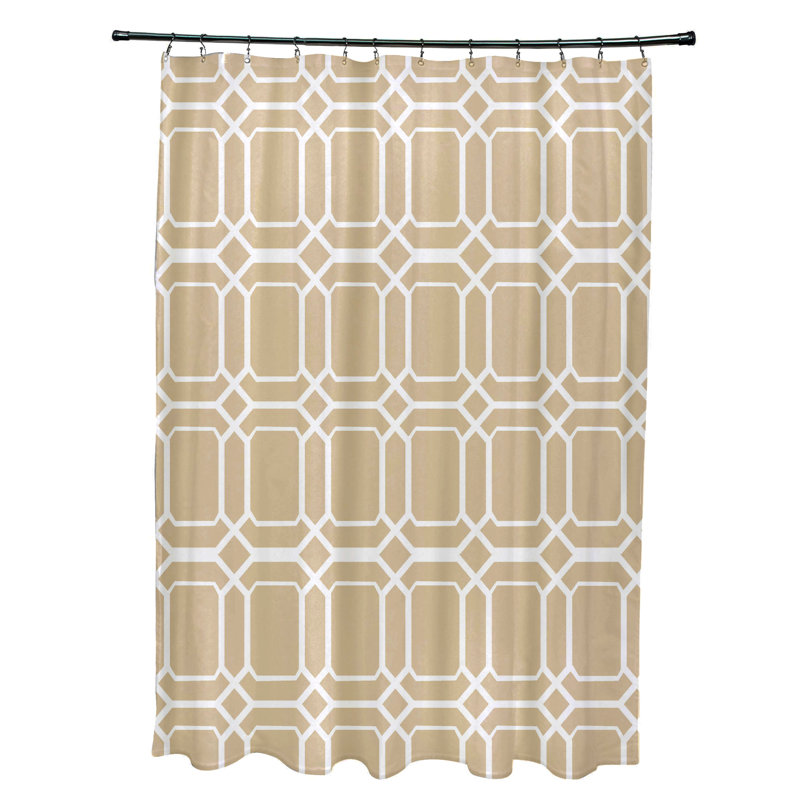 Rideau de douche simple synthétique Synthia, Taupe