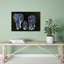 «Blue Elephant Family Abstract Modern Contemporary Contemporary Elephant Nature Wildlife», reproduction d'art murale-129970463