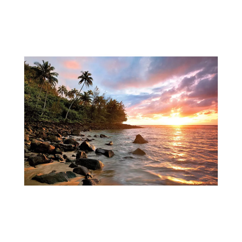Coucher de soleil Kauai, H 26 po x l 40 po x 1,5 po
