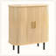 Armoire à vin cannelée de 28 po avec support à vin à 8 grilles, 5 tablettes réglables à 5 niveaux, 2 porte-verres, portes à tambour coulissantes, 4 espaces de rangement cachés sur le côté-129506476