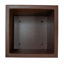 Pot de fleurs d'extérieur carré moderne en métal noir Modern Simplicity - brun-1549856711