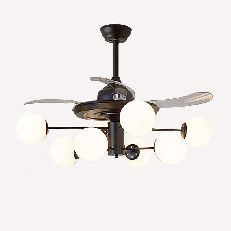 Ventilateur de plafond Kellyton avec ensemble de 8 lumières, 40.94"