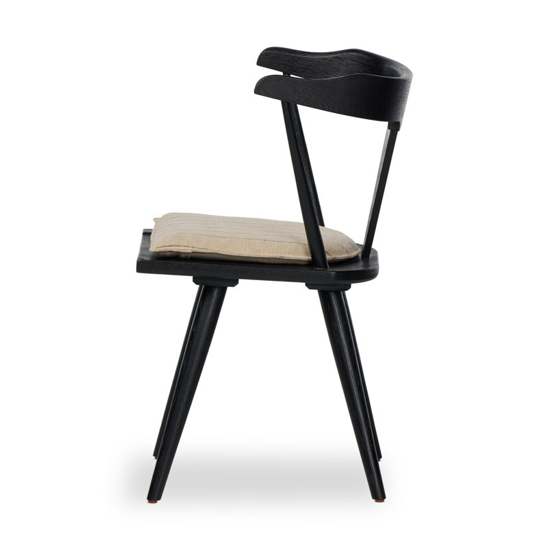 Ripley Dining Chair with Cushion, Black Oak, Lavon Flint