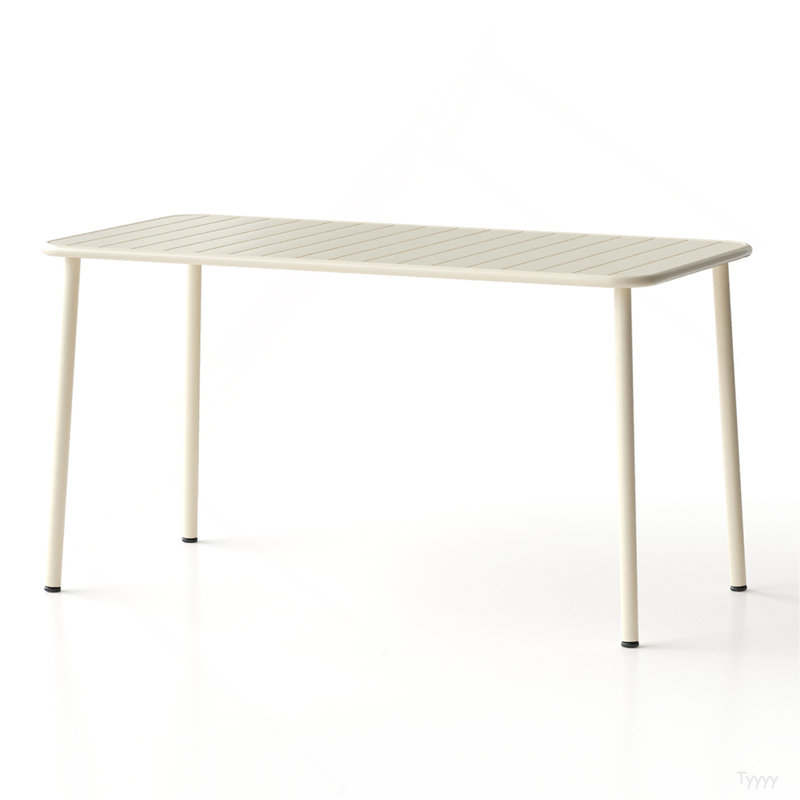 Table d'extérieur longue Frosty American Style, Blanc