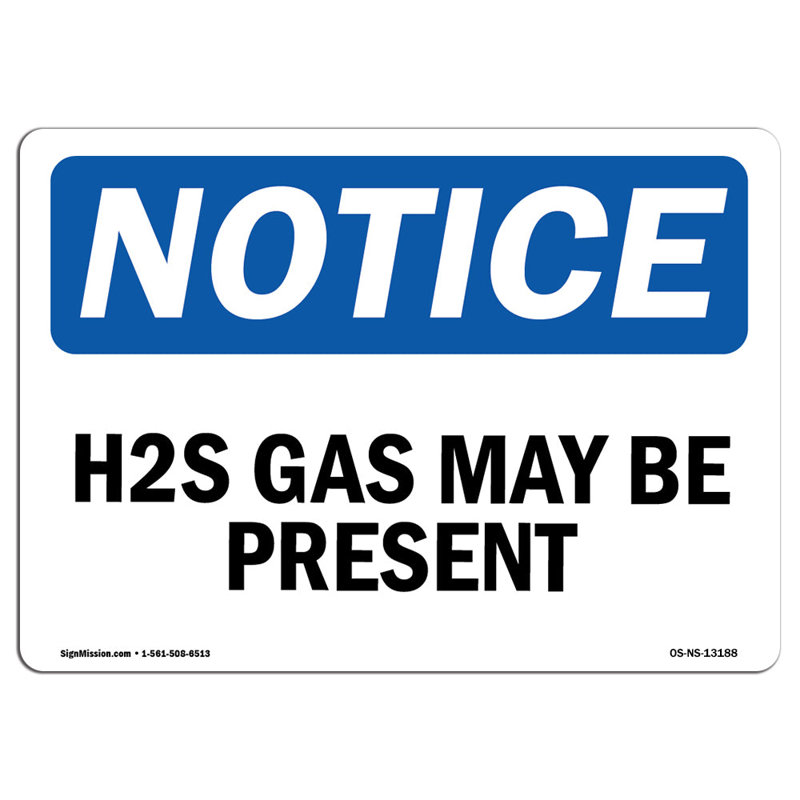 H2S May be Present Sign
