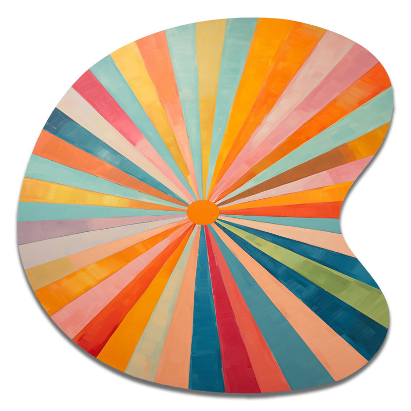 Jack - Abstrait Mid-Century en forme de goutte, art mural en métal asymétrique, H 33 po x l 33 po