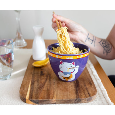 Service de table japonais Bowl Bop | Bol Ramen 16 onces, baguettes