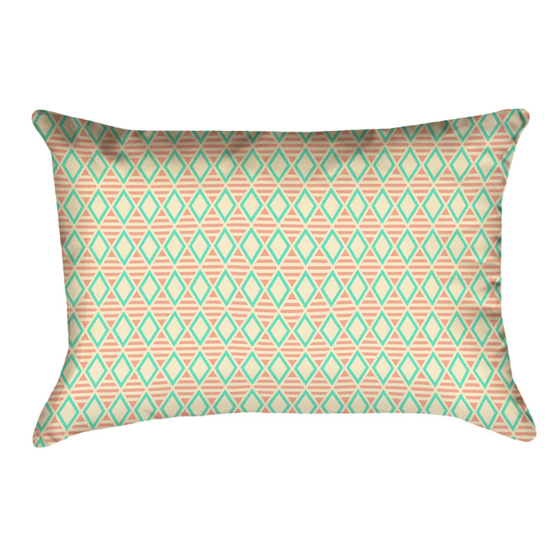 Housse de coussin Katelyn Elizabeth, Sergé de coton, Sarcelle / orange