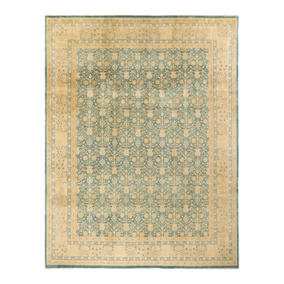 Rowyn One-of-a-Kind 9' 1" X 11' 10" 2000s Wool Area Rug in Green