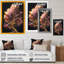 «Evonne Abstract Rose and Gold Leaves II», reproduction sur toile-825455446-825455447