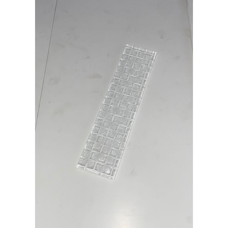 Metro Cubes 2 in. x 8 in. Textured Glass Straight Edge Subway Decorative Kitchen & Bathroom Wall Tile