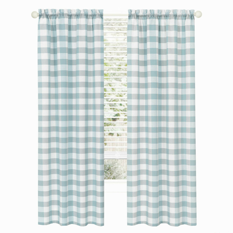 Candias Semi Sheer Liner Pair, Baby Blue, 42" W x 63" L