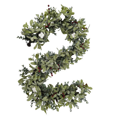 EUCALYPTUS BERRY - 6ft Garland with 100 8 Function Lights