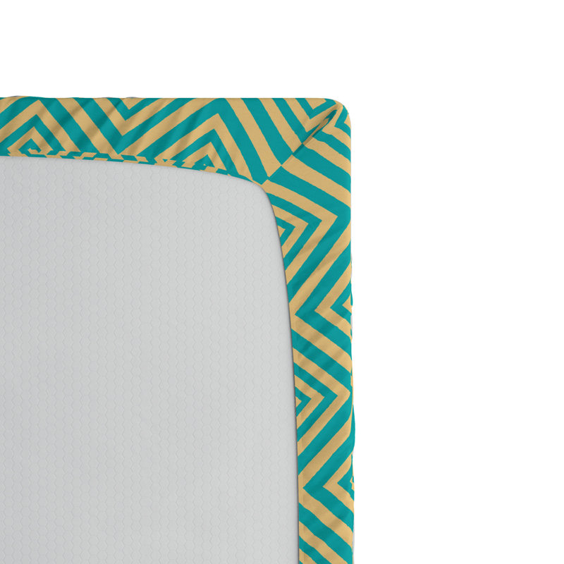 Microfiber Geometric Fitted Sheet, Full/Double Fitted Sheet