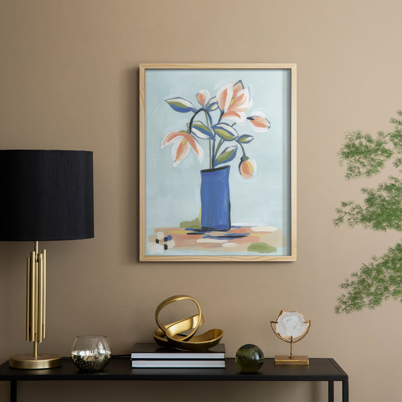 Botanica Bouquet II, reproduction encadrée - bois massif, Naturel, H 15 po x l 12 po