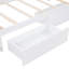 Lit mezzanine simple et lit plateforme - 7 tiroirs, blanc pour une chambre simplifiée et avec tiroirs de rangement spacieux-819222394