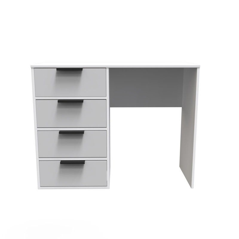 Turah 4 Drawer Vanity (Ready Assembled), Grey Matt/White