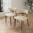 Modern Fully Assembled Dining Chairs Set of 2, White Faux Leather with Black Solid Wood Legs-911210504