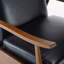 Fauteuil inclinable à accoudoirs en bois noir-1666827899