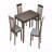 Wooden Dining Rectangular Dining Table Table, Kitchen Table For Small Space, 4 Person Dining Table