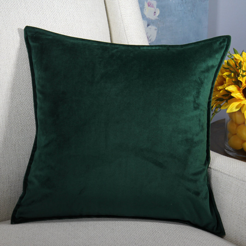Housse de coussin carrée, Vert mer, Carré 22 po