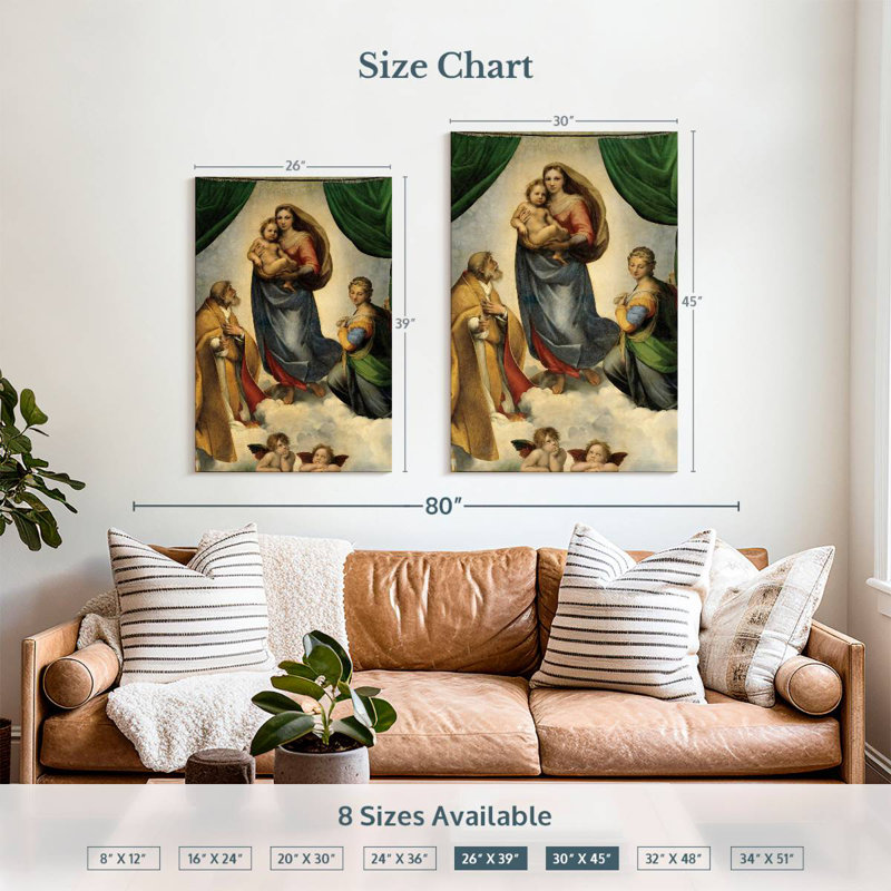 Leisha Sistine Madonna, 39" H x 26" W