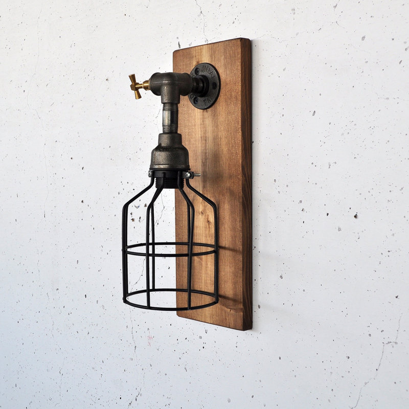 Elegant Wall Lamp, 100% Solid Wood, 15.7 x 5.5 x 6.3 Inches | E27 Socket, Max 200W | Unique Wooden Design, Perfect for Living Room, Bedroom, or Office | Stylish Lighting Solution with Natural Finish